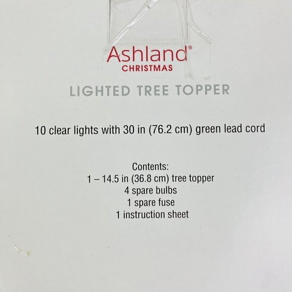 Ashland Christmas Snowflake Gold Glitter Tree Topper New - Picture 4 of 4